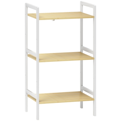 Bathroom Shelf 43.5W x 31.5D x 80Hcm Natural wood finish