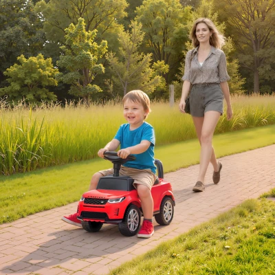 AIYAPLAY Coche Correpasillos con Licencia de Land Rover para Niños 18-36 Meses con Almacenaje Bocina Sonidos de Motor Rojo