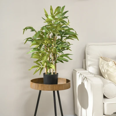 HOMCOM Bamboo Tree Fake Plant 15x15x60cm Green