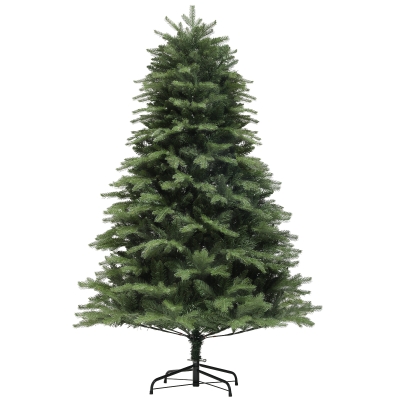 HOMCOM Kerstboom, Alpen spar, levensecht, breed & weelderig, 180 x Φ105 cm, Groen