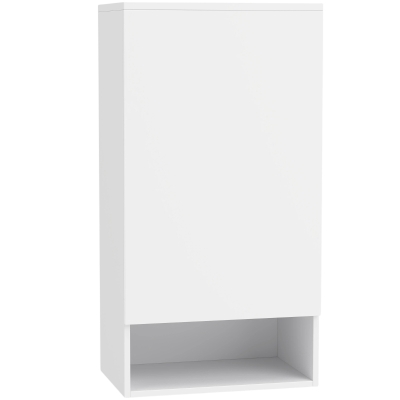 HOMCOM Armário de banheiro para parede, com prateleiras ajustáveis e porta, branco