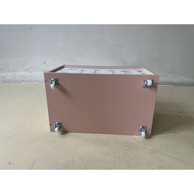 AIYAPLAY Coffre à Jouets 34.5L Roulettes Rose Chambre Enfant
