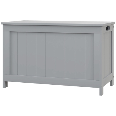 HOMCOM Storage Chest Wooden Toy Box Grey 76x40x48cm