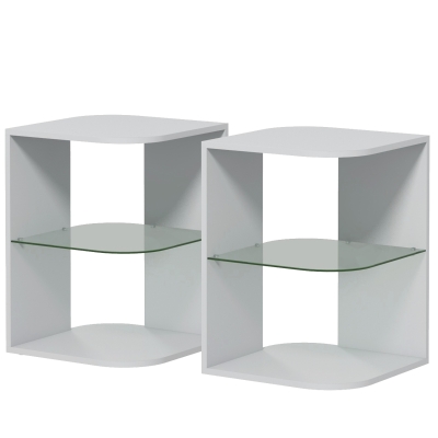 Side Table 40cm x 40cm x 56cm Grey