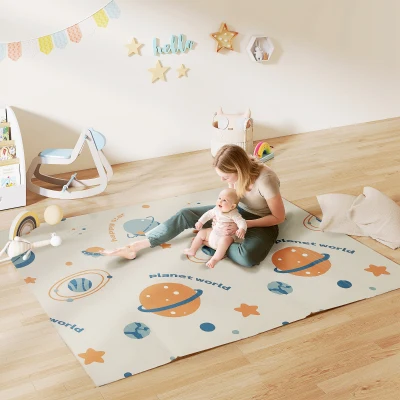 AIYAPLAY Foldable Baby Play Mat Reversible Waterproof