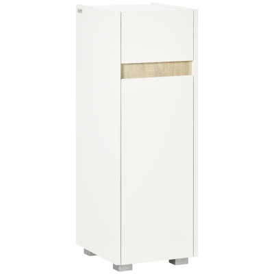 kleankin Mobile Bagno in Legno con Cassetto e Armadietto