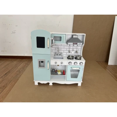 AIYAPLAY Cuisine Jouet Bois Lumières Sons Réfrigérateur Four