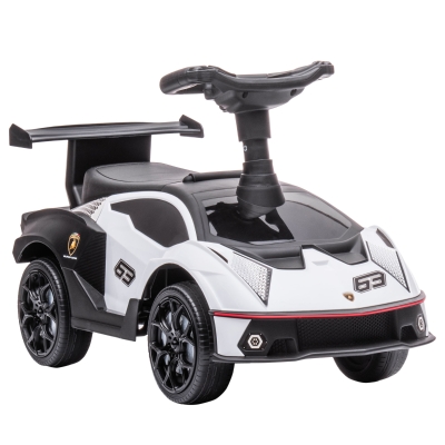 AIYAPLAY Lamborghini gelicentieerde glijauto met geluidseffecten, kantelbeveiliging, 67 cm x 28 x 38 cm