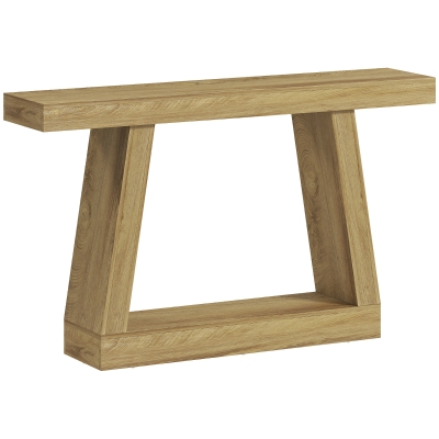 Masă Consolă Stil Rustic cu 2 Niveluri, 140 cm, Stejar