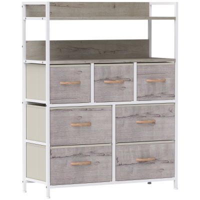 Chest of Drawers 79W x 29D x 101Hcm Natural wood finish