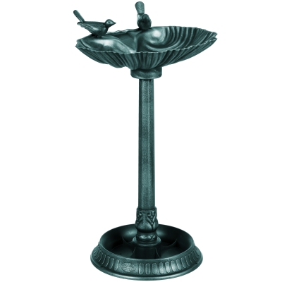 Outsunny Bain d'Oiseaux 81cm Bronze Vert avec Base Jardinière