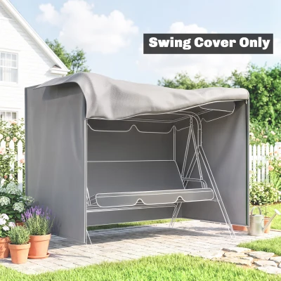 205 x 124cm Three-Seater Swing Chair Protective Cover Grey