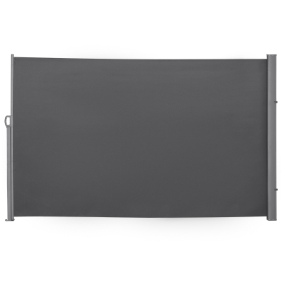 Outsunny Retractable Sun Side Awning Screen Fence - Patio Garden Wall Balcony Screening Panel Outdoor Blind Privacy Divider (3x1.8M, Grey)