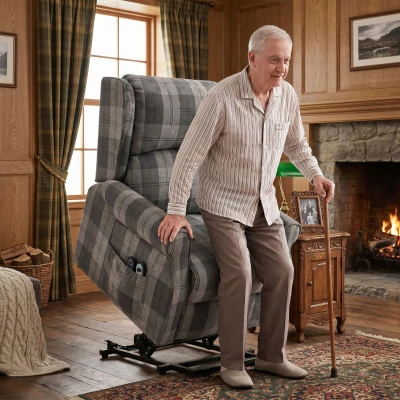 HOMCOM Power Lift Recliner Chair Massage Heat Remote Grey