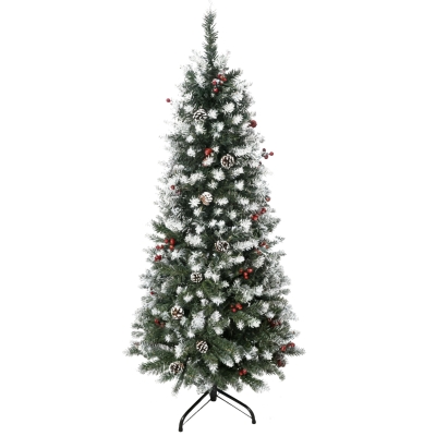 HOMCOM Albero di Natale 53cm x 53cm x 150cm Verde