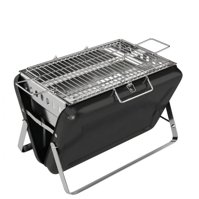Outsunny Portable Charcoal BBQ Stainless Steel Black