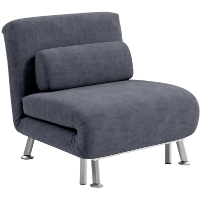 Chair Bed 75cm x 70cm x 75cm Charcoal grey