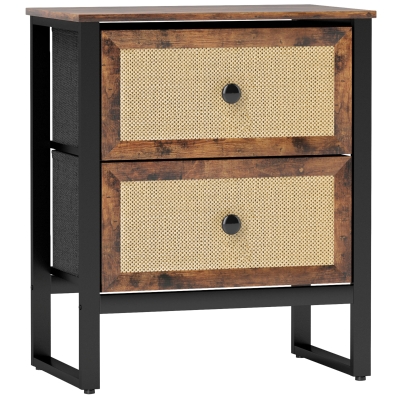 Nightstand 50W x 30D x 60H cm Rustic Brown