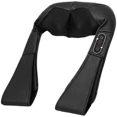 HOMCOM Massageador Cervical e de Costas com Calor e 8 Nós Shiatsu 3 Intensidades de Amassamento 3D Preto