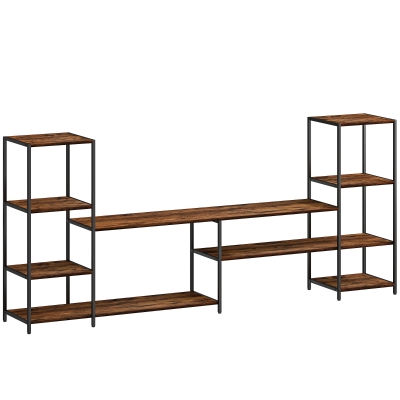 HOMCOM Industrial TV Stand with Storage for Living Room