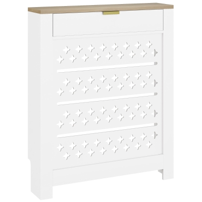HOMCOM Radiator Cover with Drawer White 78x19cm