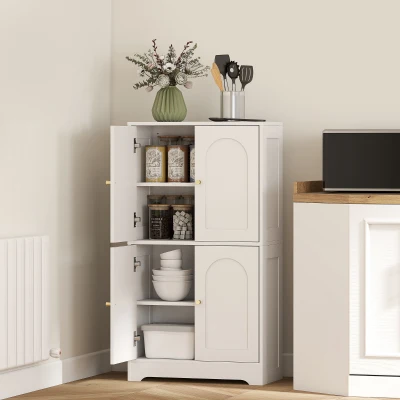 HOMCOM Credenza Cucina con 2 Armadietti e Ripiani Regolabili