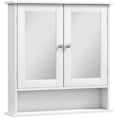 kleankin Wall-Mounted Mirror Cabinet White