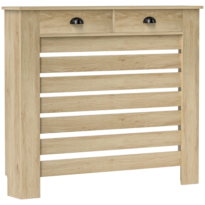 HOMCOM Radiator Cover with Drawer Oak 111W x 95.5H cm