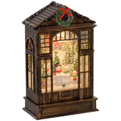 Christmas Snow Globe 16L x 9.3W x 25Hcm Bronze Tone