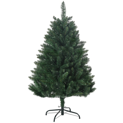 HOMCOM Sapin Artificiel 305 Branches Pied Acier Ø85x120cm Vert