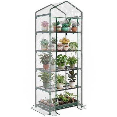 Outsunny Serra da giardino 69cm x 49cm x 193cm Trasparente