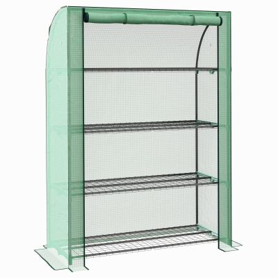 Outsunny 4 Tier Mini Greenhouse Portable 170x120cm Green