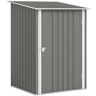 Outsunny Casetta da Giardino 100x104x160 cm Grigio Chiaro