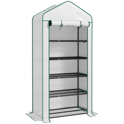 Outsunny Serre 5 Niveaux PE Renforcé 90x49x193 cm