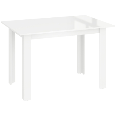 HOMCOM Extendable Dining Table High Gloss White 120-160cm
