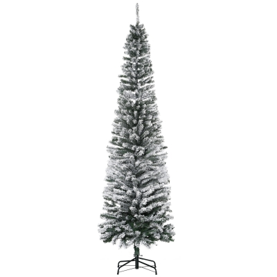 HOMCOM Albero di Natale Innevato con 738 Rami Ø68x225 cm
