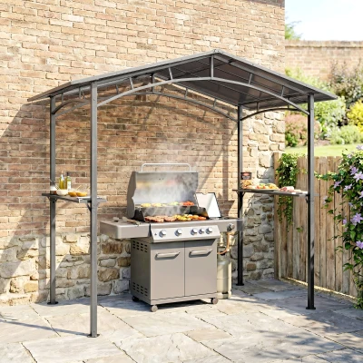 Outsunny BBQ Gazebo Tent Aluminium Steel Frame 8ft x 5ft