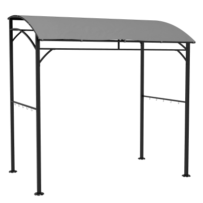 Outsunny BBQ Grill Gazebo Metal Frame 2.2x1.5m Grey