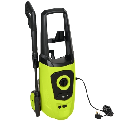 DURHAND 1800W High Pressure Washer, 150 Bar Pressure, 510 L/h Flow, High-Performance Portable Power Washer Jet Wash Cleaner with 6M Hose, Snow Foam Bottle for Garden, Car, Furniture, Green
