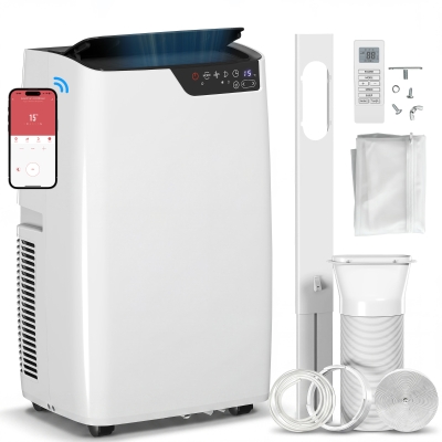 HOMCOM Portable Air Conditioner 14000 BTU WiFi Control