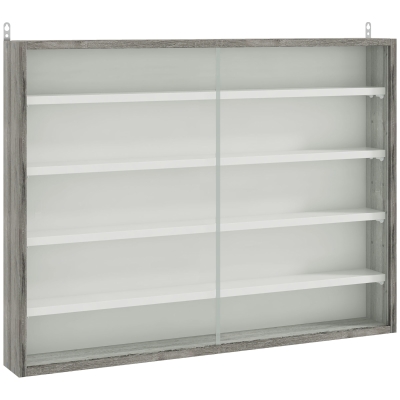 HOMCOM 5-Tier Display Shelf Unit Grey Wood Grain 60x80cm