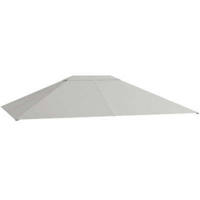 Outsunny Tetto di Ricambio per Gazebo 4x3m in Poliestere Grigio