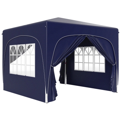 Outsunny 3 x 3 m Pavillon, Pop-up Gartenzelt mit Seitenwänden und Tragetasche, UPF50+, höhenverstellbar, Sand