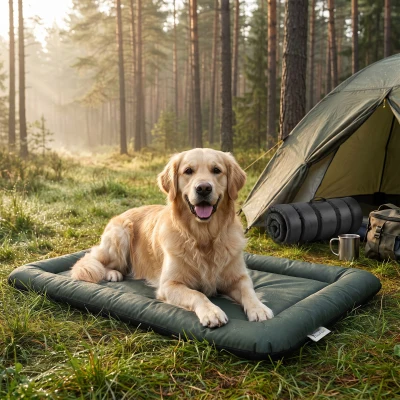PawHut Hundebett Wasserdichtes Hundebett mit rutschfester Unterseite faltbar Waschbar für mittelgroße & große Hunde Katzen