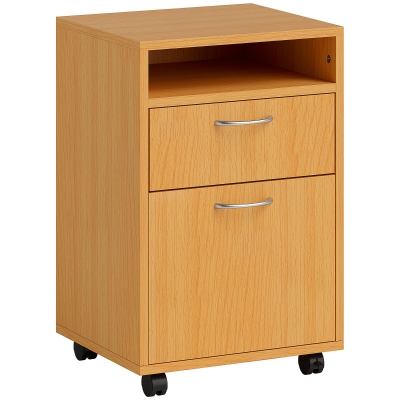 Office File Cabinet 40cm x 35cm x 60cm Natural wood finish