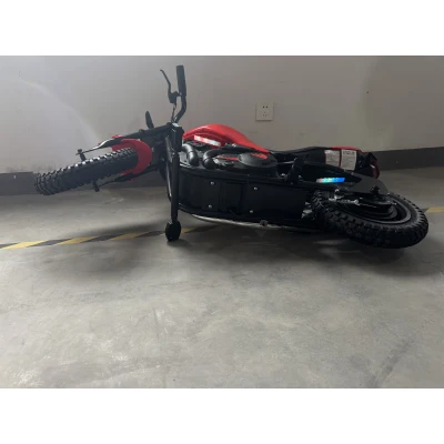 AIYAPLAY Moto Elétrica Infantil Estilo 24 V Motor 180 W 6-12 Anos Pneus 30 cm em Borracha Vermelha