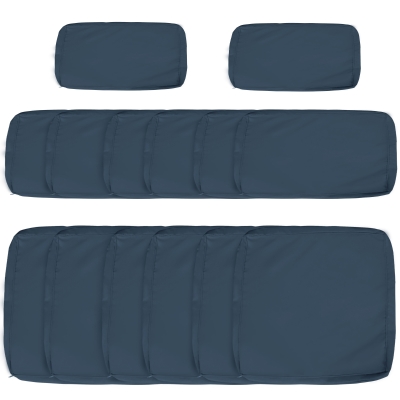 Outsunny Rattan Sofa Cover Replacement Outdoor Blue