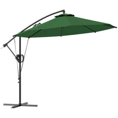 Cantilever Parasol 350cm x 300cm x 235cm Green