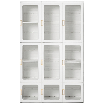 HOMCOM Portable Wardrobe Foldable Storage White