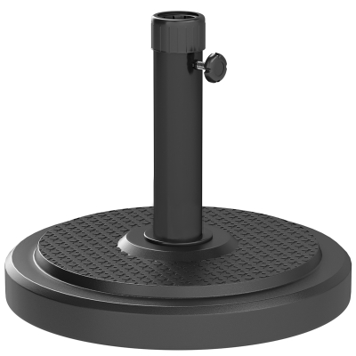 Outsunny Base per Ombrellone 22kg Rotonda per Pali 38-48mm Nero